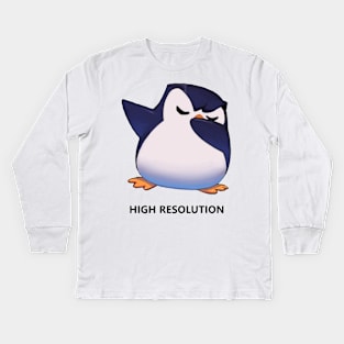 8K Penguin Dab Kids Long Sleeve T-Shirt